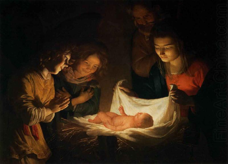 Gerrit van Honthorst Adoration of the Child china oil painting image
